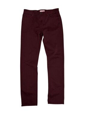 DL 1961 Stretch Denim Jeans Burgundy RUSSELL Slim Straight Pants Mens 34x34